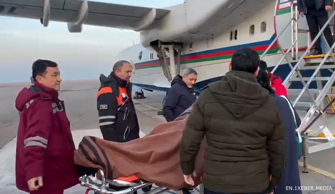 Special plane of Azerbaijan’s Ministry of Emergency Situations in Aktau departs for Baku