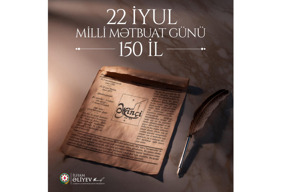 President Ilham Aliyev shared post on his social media accounts on National Press Day