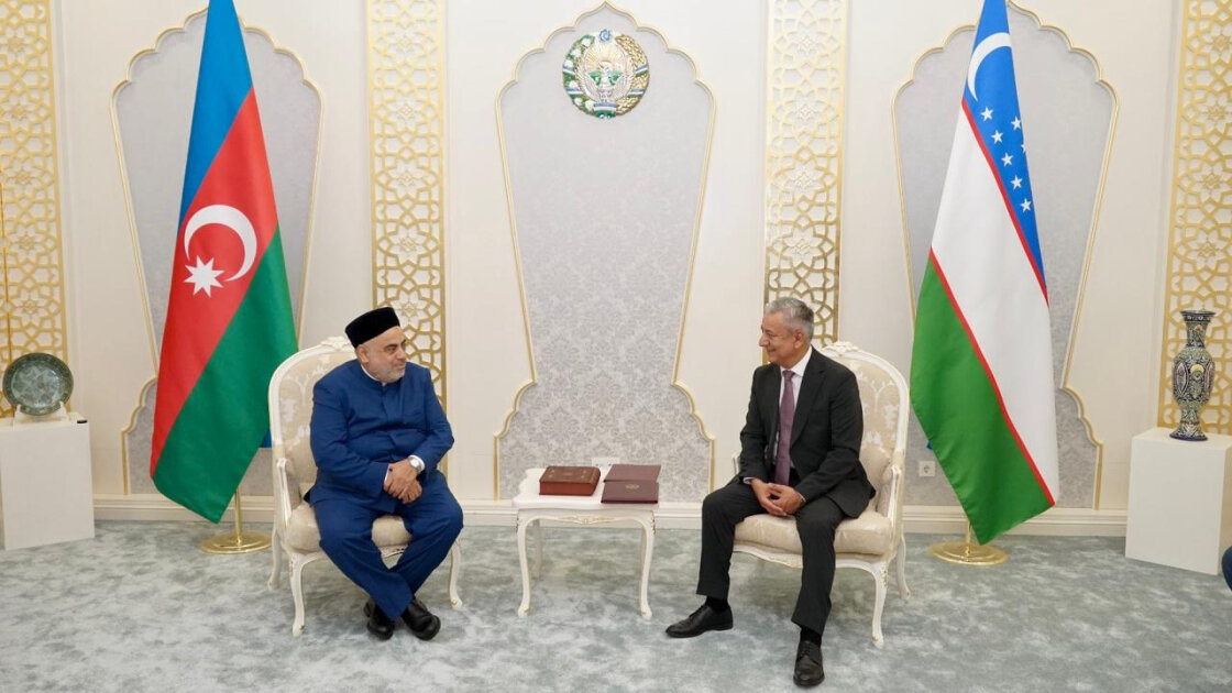 Sheikhulislam Allahshukur Pashazade visits Uzbekistan’s Embassy in Baku