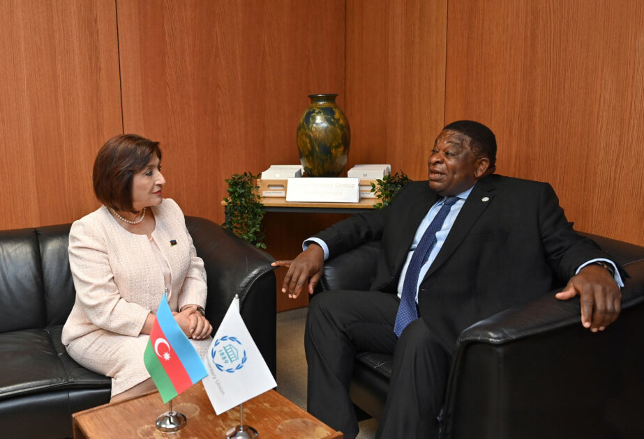 Speaker Sahiba Gafarova meets IPU Secretary General Martin Chungong in Geneva