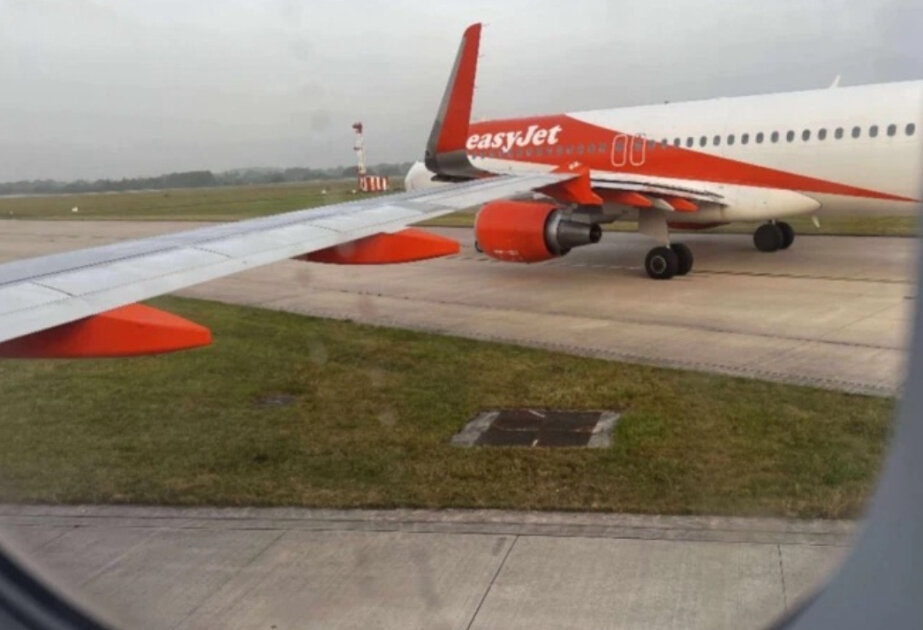 EasyJet planes clip wings at Manchester Airport
