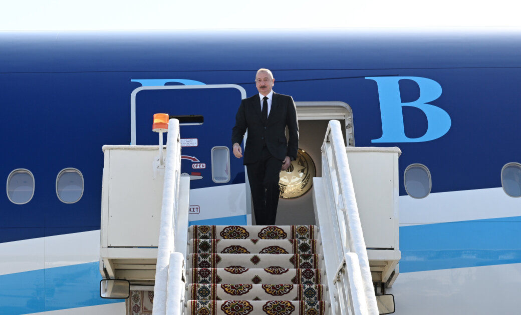 President of Azerbaijan Ilham Aliyev arrived in Turkmenistan on a working visit