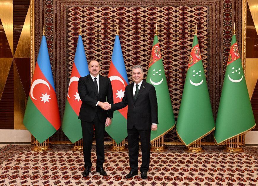 President of Azerbaijan Ilham Aliyev held one-on-one meeting with Chairman of Halk Maslakhaty of Turkmenistan