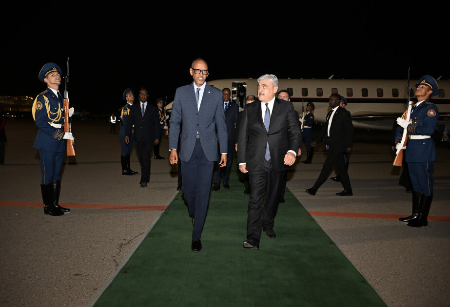 President of Rwanda Paul Kagame arrived in Azerbaijan for official visit