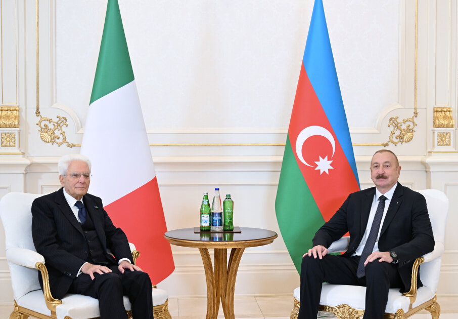 President of Azerbaijan Ilham Aliyev held one-on-one meeting with President of Italy Sergio Mattarella