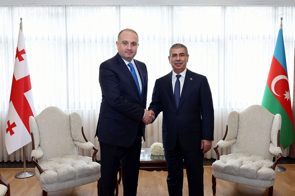 Azerbaijan Minister of Defense meets with Georgian counterpart