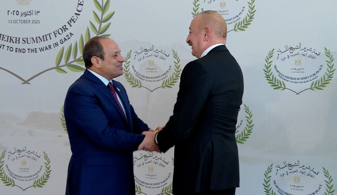 President of Azerbaijan Ilham Aliyev participates in Middle East Peace Summit