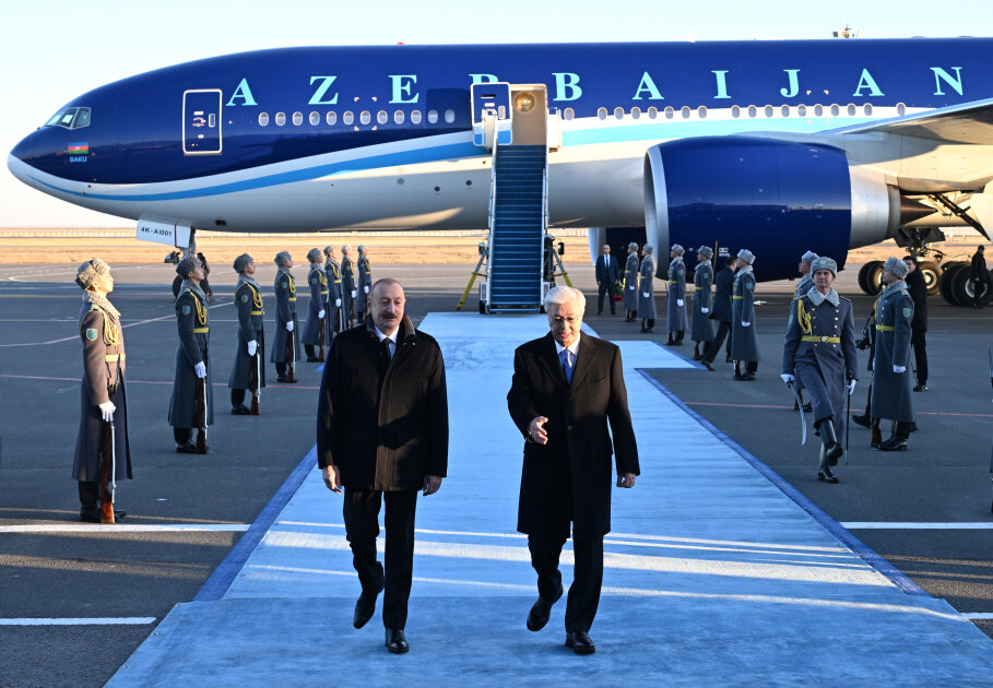 President of Azerbaijan Ilham Aliyev arrived in Kazakhstan for state visit