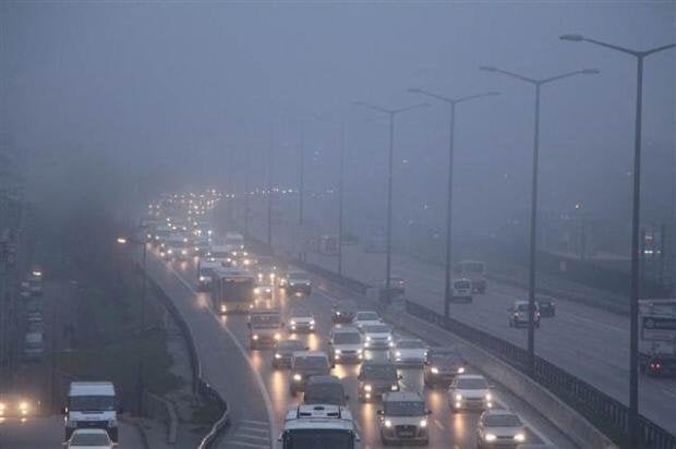 Fog reduces visibility on highways