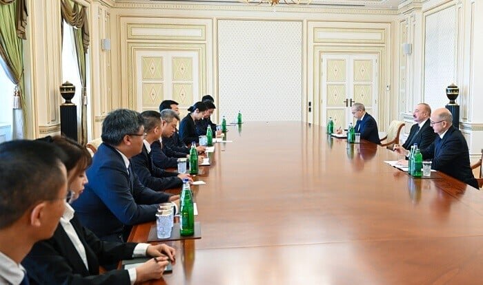Ilham Aliyev received delegation of China