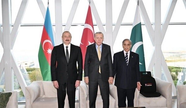 Aliyev, Erdogan, and Sharif hold a trilateral meeting