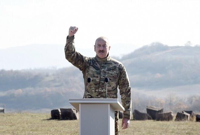 President Ilham Aliyev shares a post on Victory Day - Photo