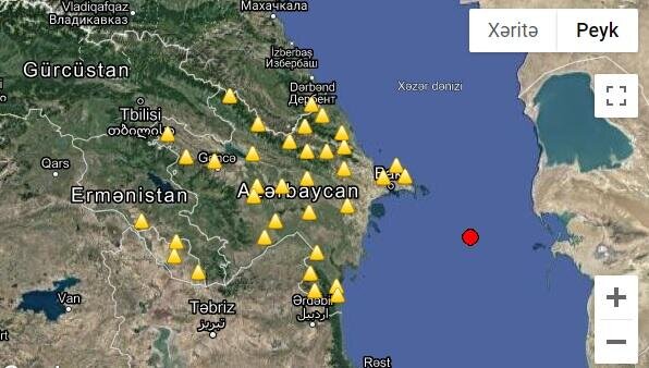 4-magnitude earthquake hits the Caspian Sea