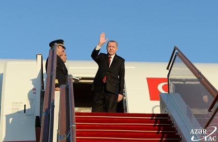 Erdogan arrives in Kazakhstan for high-level talks