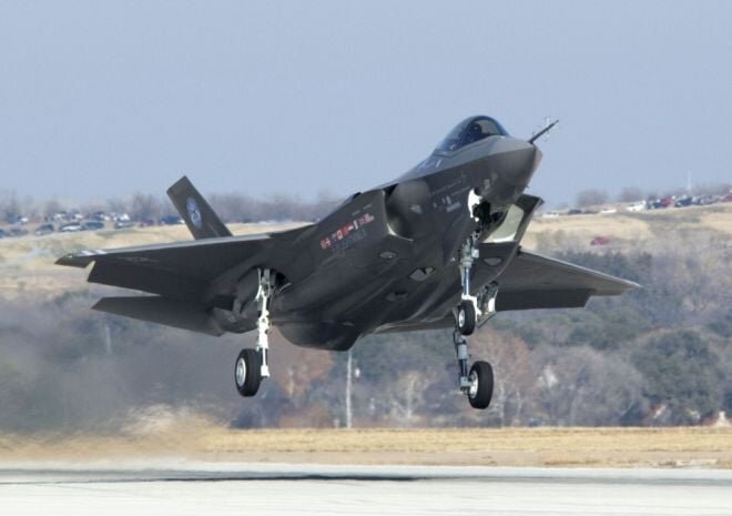U.S. F-35A fighter jets patrol near Strait of Hormuz